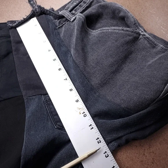 Heke Design Patchwork Jeans Wide Leg Upcycled Sustainable Women XS Black NZ Made - Picture 12 of 16